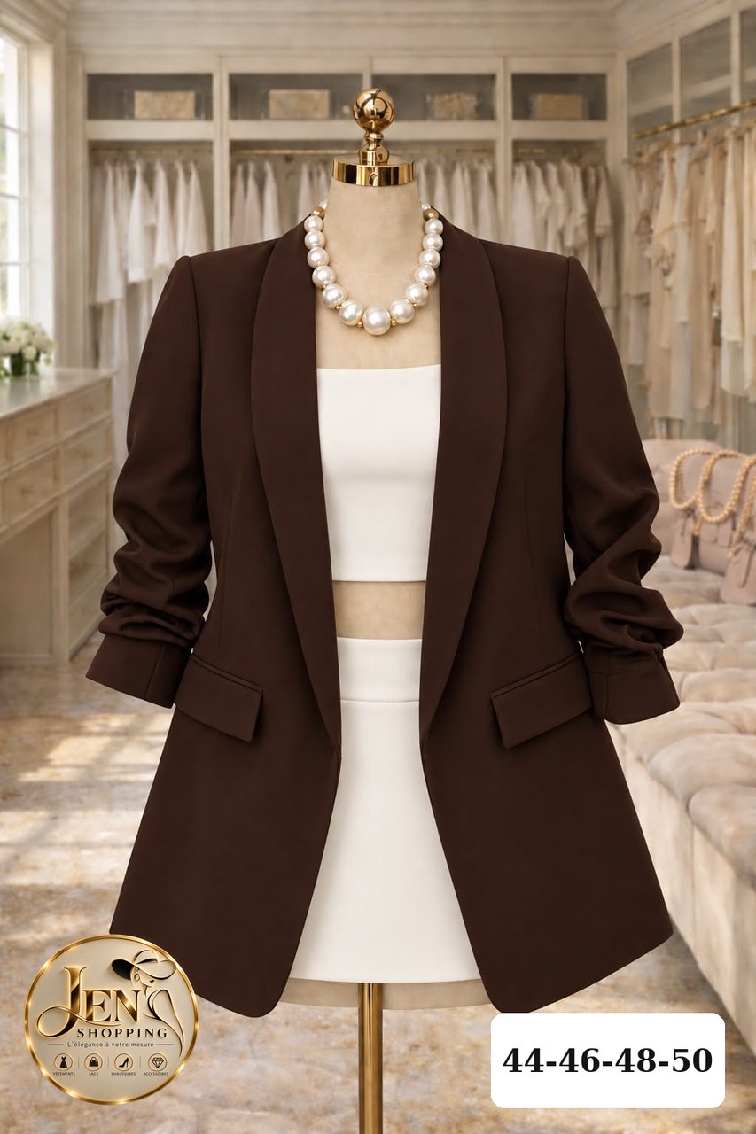 Blazer chocolat Cacao, Jen Shopping