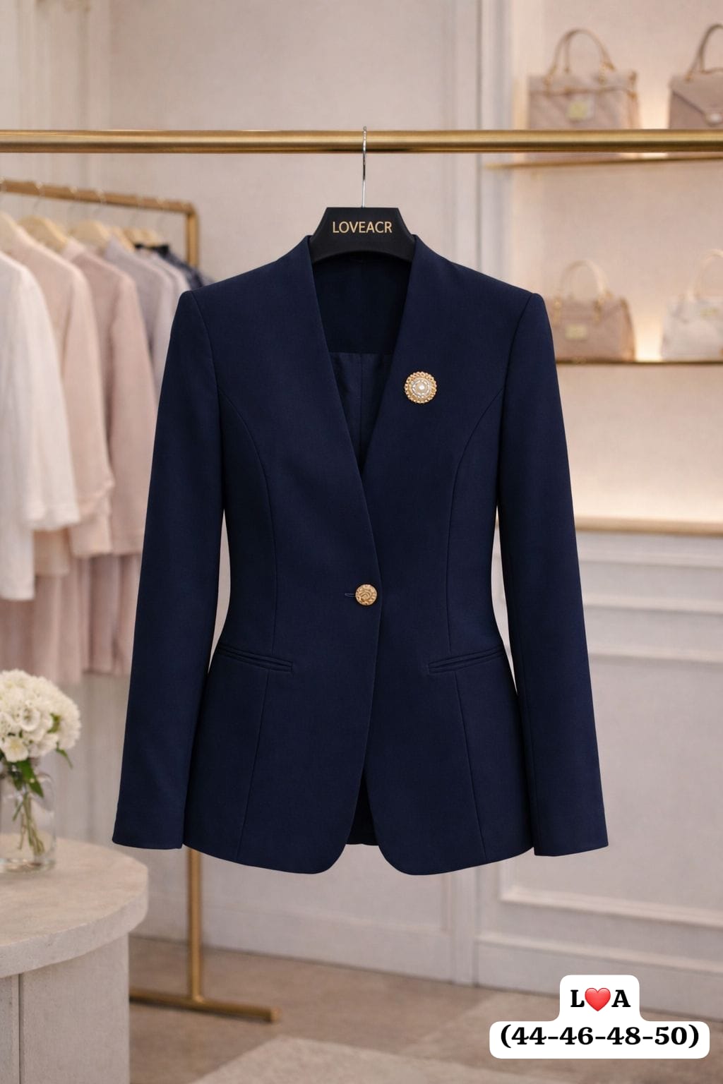 Blazer bleu marine Marina, Jen Shopping