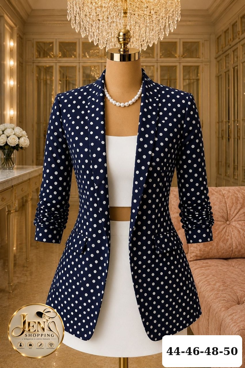 Blazer petits pois marine Nuit étoilée, Jen Shopping