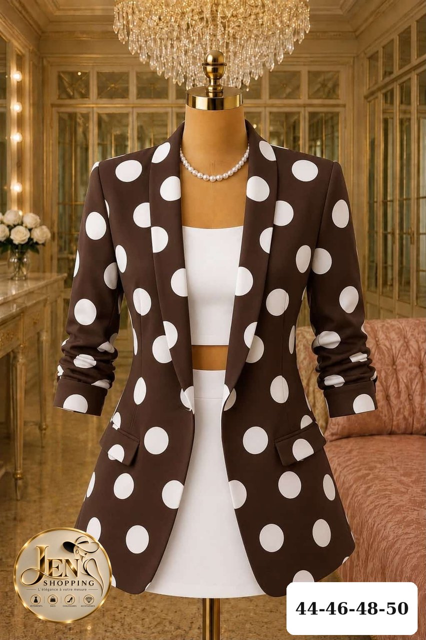 Blazer pois chocolat Moka, Jen Shopping