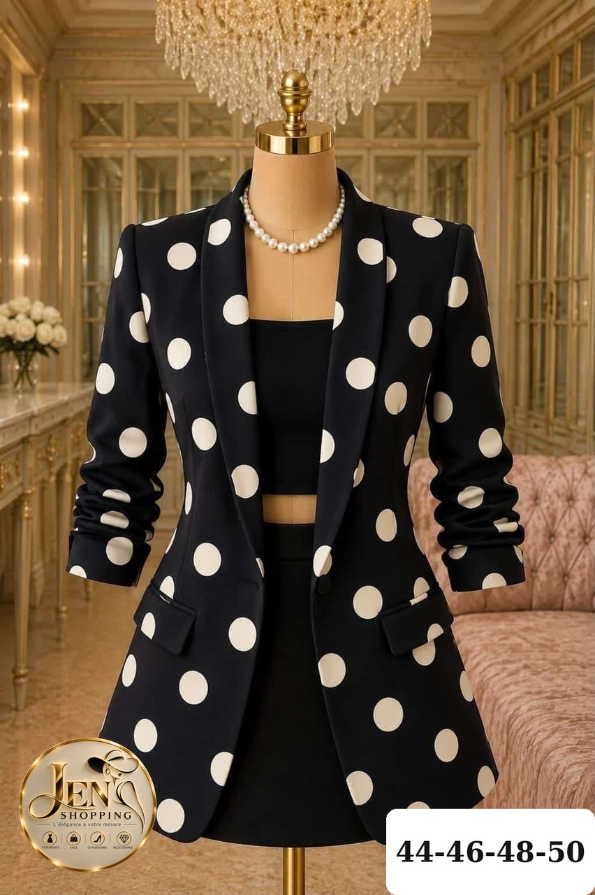Blazer pois noir Minuit, Jen Shopping