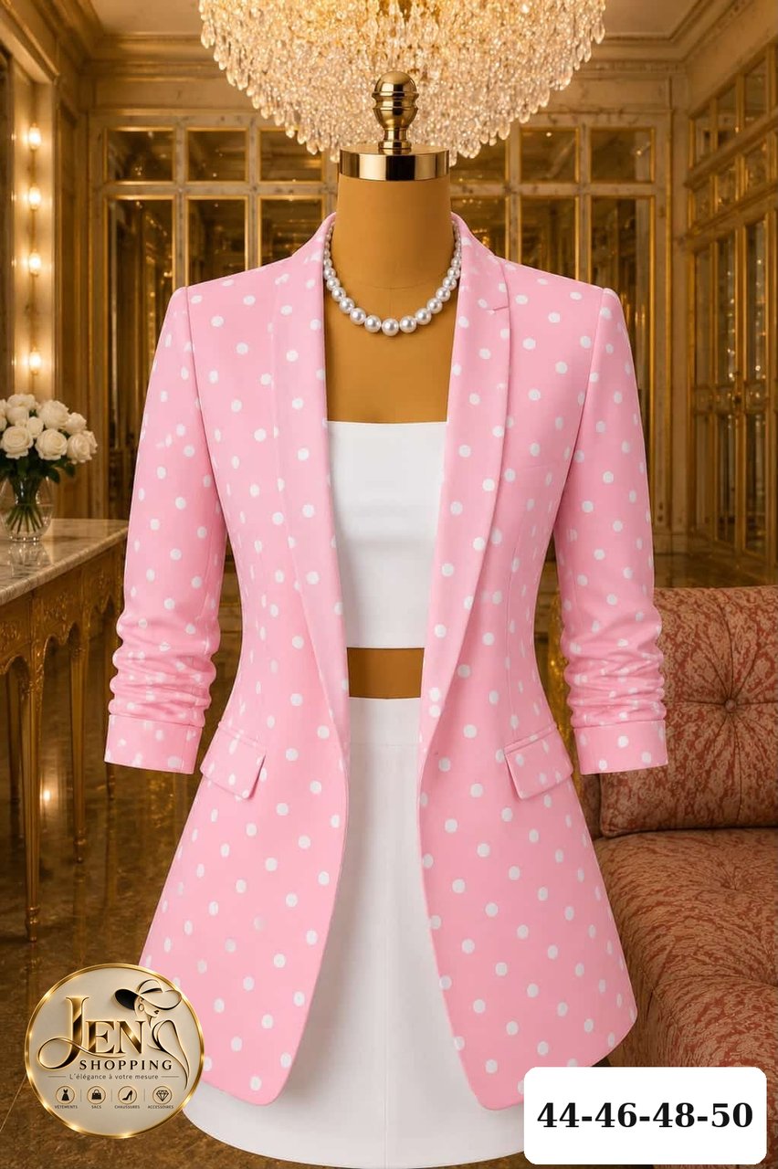 Blazer rose à pois Dragée, Jen Shopping