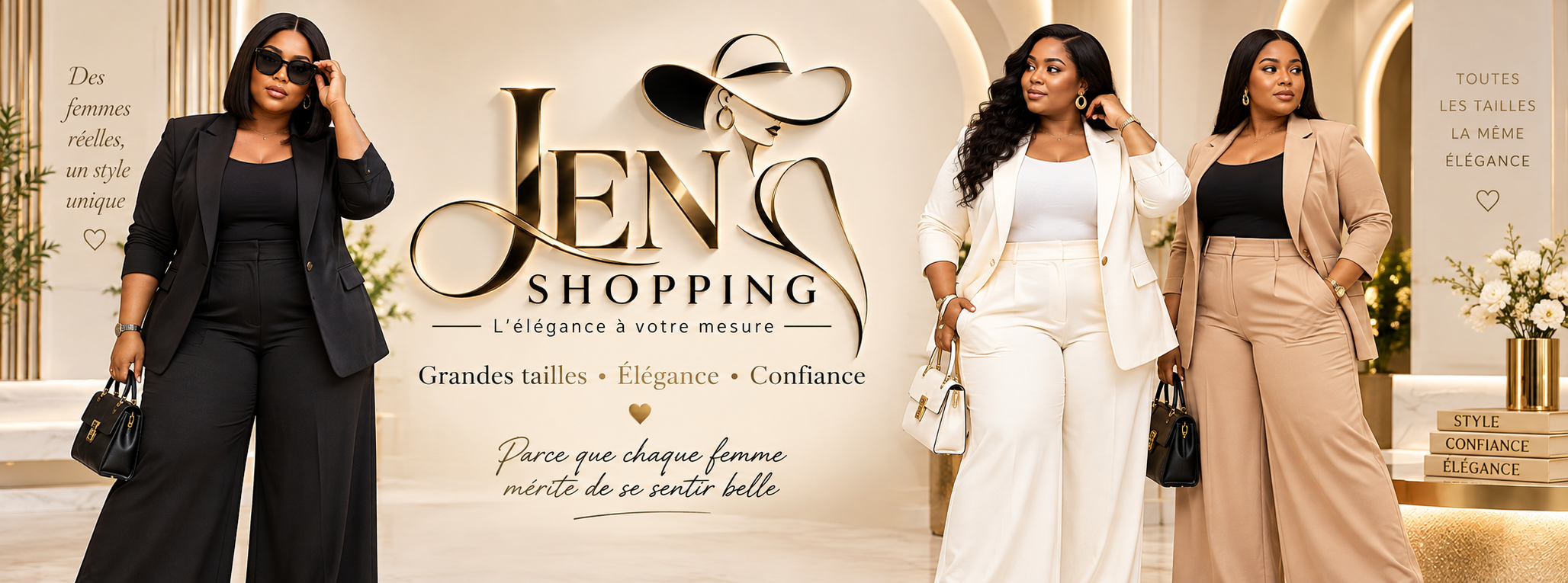 Jen Shopping — Des femmes réelles, un style unique. Toutes les tailles, la même élégance.