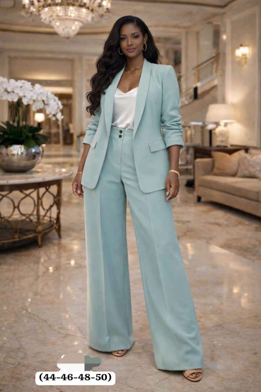 Ensemble tailleur violet, blazer et pantalon, Jen Shopping