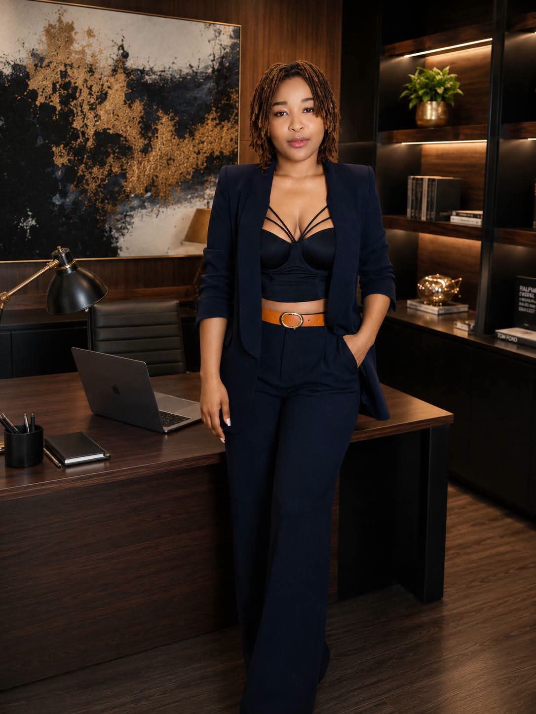 Ensemble tailleur bleu marine, Jen Shopping